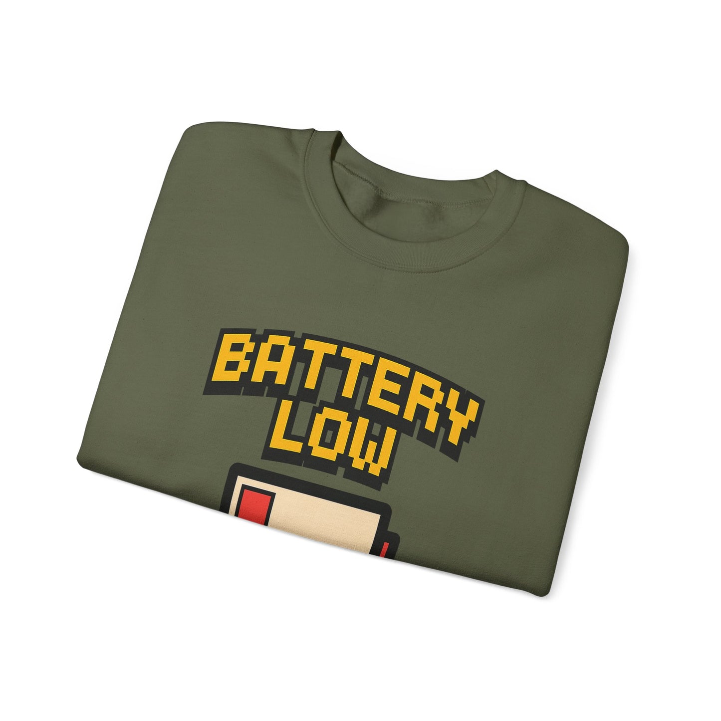 Funny Battery Low Need Paw Crewneck Sweatshirt for Pet Lovers