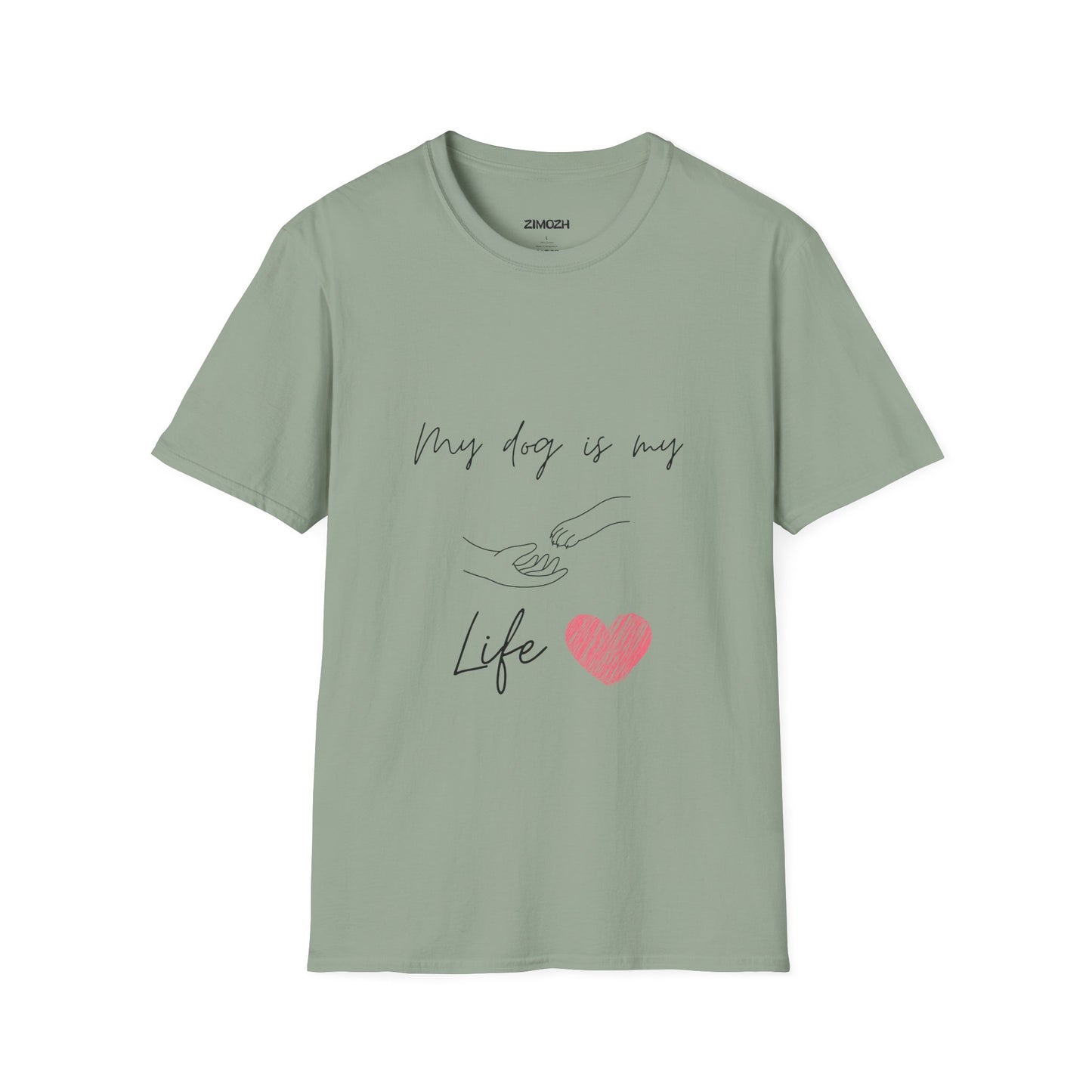 My Dog Is My Life Unisex Softstyle T-Shirt | Perfect Gift for Dog Lovers