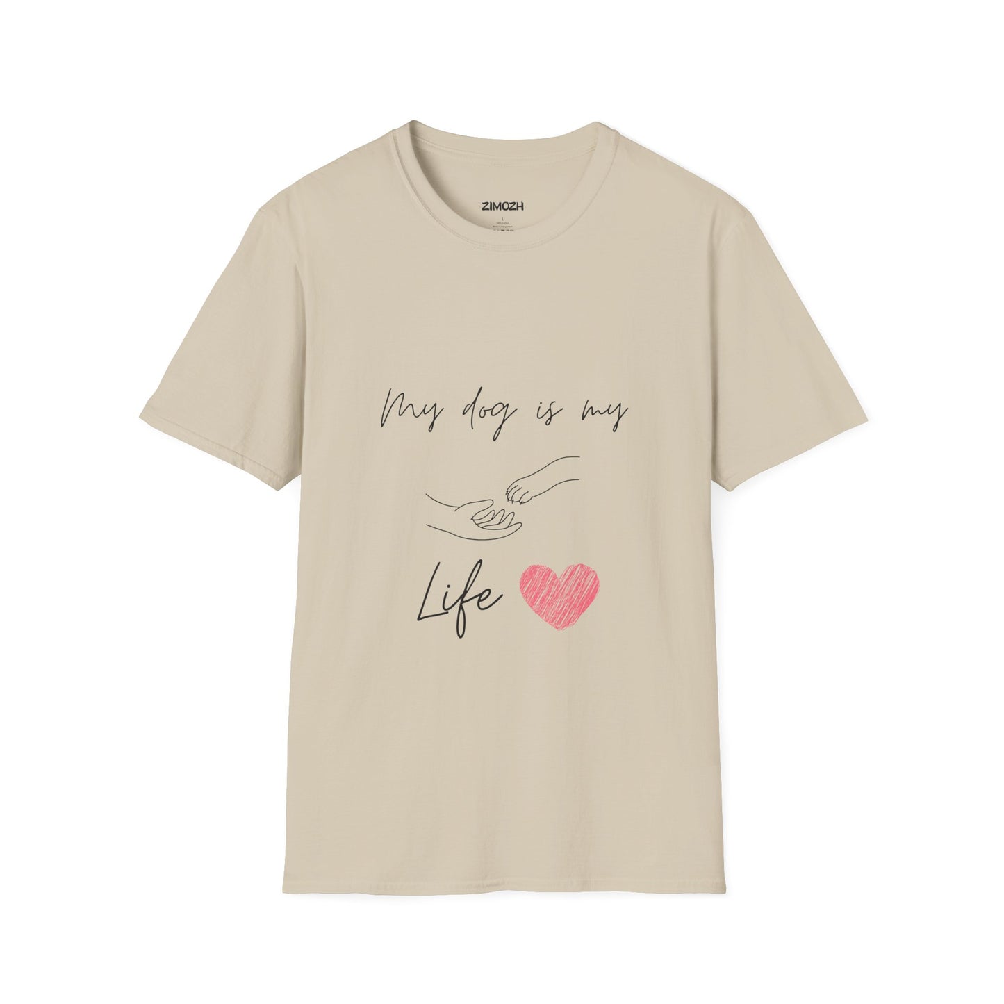 My Dog Is My Life Unisex Softstyle T-Shirt | Perfect Gift for Dog Lovers