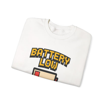 Funny Battery Low Need Paw Crewneck Sweatshirt for Pet Lovers