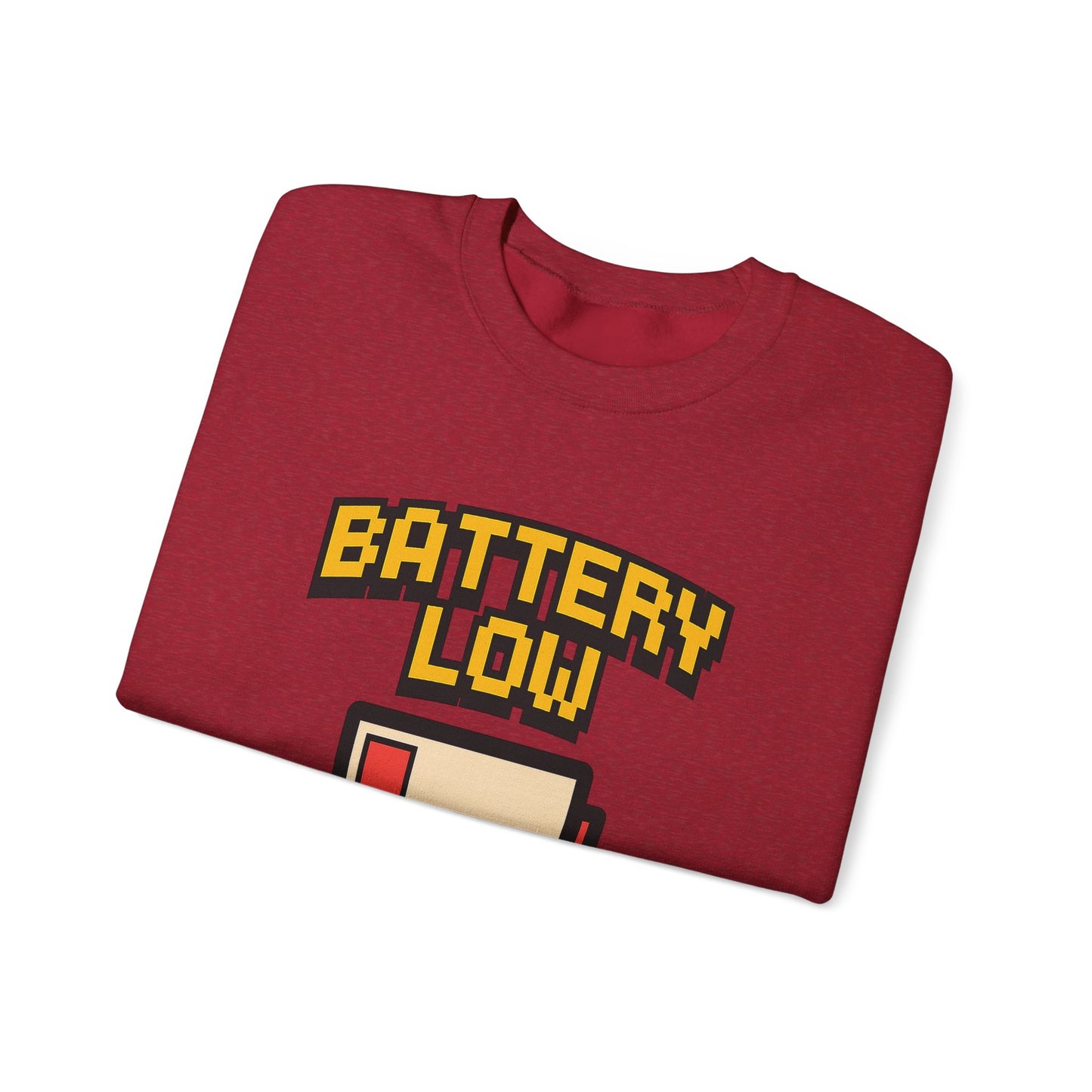 Funny Battery Low Need Paw Crewneck Sweatshirt for Pet Lovers
