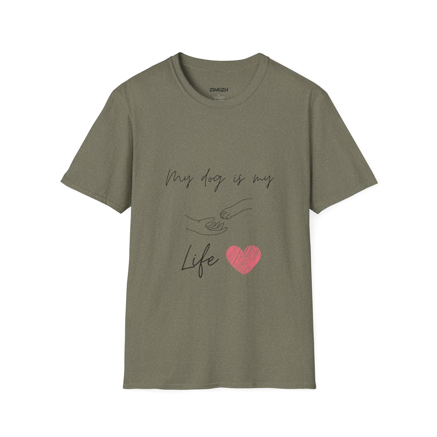 My Dog Is My Life Unisex Softstyle T-Shirt | Perfect Gift for Dog Lovers